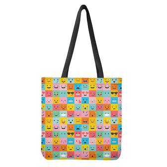 Colorful Emoji Pattern Print Tote Bag | Newhawaiianshirts UK