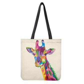 Colorful Giraffe Portrait Print Tote Bag | Newhawaiianshirts AU