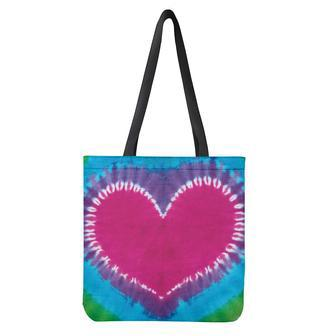 Colorful Heart Tie Dye Print Tote Bag | Newhawaiianshirts AU