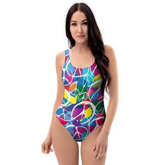 Colorful Hippie One Piece Swimsuite | Newhawaiianshirts AU