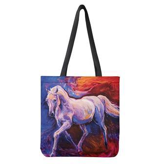 Colorful Horse Portrait Print Tote Bag | Newhawaiianshirts DE