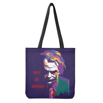 Colorful Joker Why So Serious Print Tote Bag | Newhawaiianshirts CA