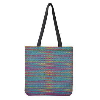 Colorful Knitted Pattern Print Tote Bag | Newhawaiianshirts CA