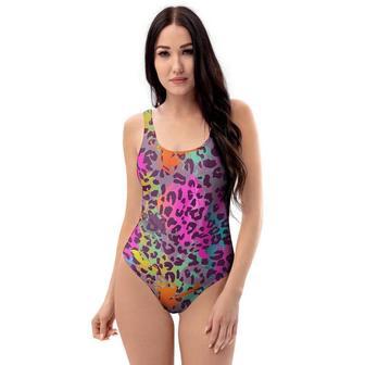 Colorful Leopard One Piece Swimsuite | Newhawaiianshirts CA