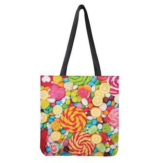 Colorful Lollipop And Candy Print Tote Bag | Newhawaiianshirts