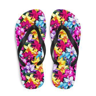 Colorful Orchid Flip Flops | Newhawaiianshirts CA