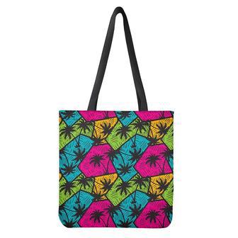 Colorful Palm Tree Pattern Print Tote Bag | Newhawaiianshirts UK