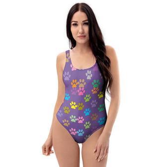 Colorful Paw One Piece Swimsuite | Newhawaiianshirts AU