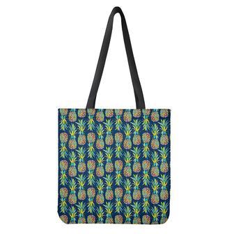 Colorful Pineapple Pattern Print Tote Bag | Newhawaiianshirts