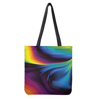 Colorful Psychedelic Print Tote Bag | Newhawaiianshirts DE