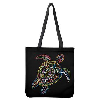 Colorful Sea Turtle Print Tote Bag | Newhawaiianshirts AU