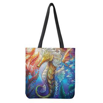 Colorful Seahorse Print Tote Bag | Newhawaiianshirts