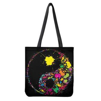 Colorful Splash Yin Yang Print Tote Bag | Newhawaiianshirts DE