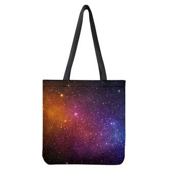 Colorful Stardust Galaxy Space Print Tote Bag | Newhawaiianshirts AU