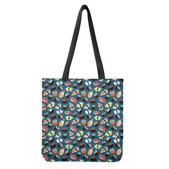 Colorful Sushi Pattern Print Tote Bag | Newhawaiianshirts