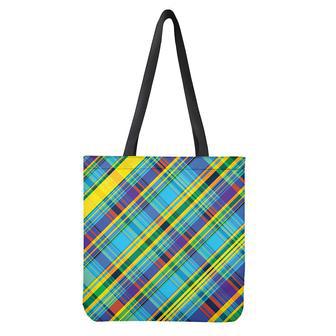 Colorful Tartan Pattern Print Tote Bag | Newhawaiianshirts CA