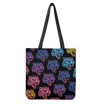 Colorful Tiger Head Pattern Print Tote Bag | Newhawaiianshirts