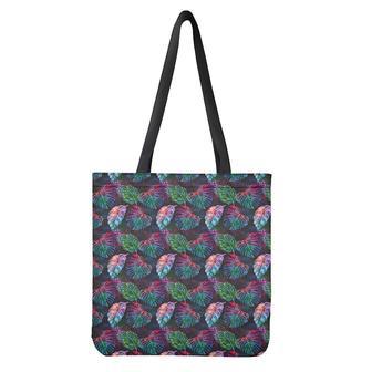 Colorful Tropical Leaves Pattern Print Tote Bag | Newhawaiianshirts