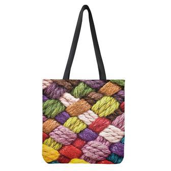 Colorful Wool Yarns Print Tote Bag | Newhawaiianshirts AU