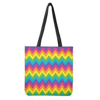 Colorful Zigzag Pattern Print Tote Bag | Newhawaiianshirts AU