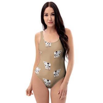 Cow Family Print One Piece Swimsuite | Newhawaiianshirts UK