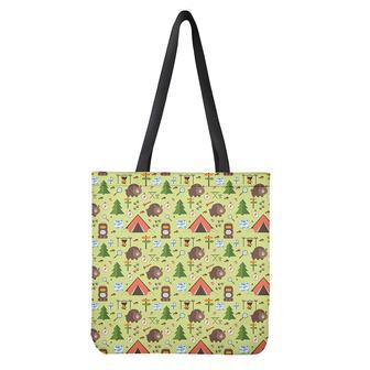 Cute Camping Pattern Print Tote Bag | Newhawaiianshirts CA