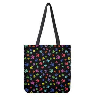 Cute Dino Footprint Pattern Print Tote Bag | Newhawaiianshirts