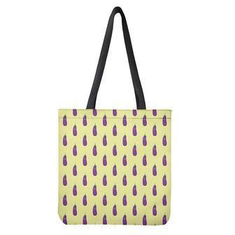 Cute Eggplant Pattern Print Tote Bag | Newhawaiianshirts UK