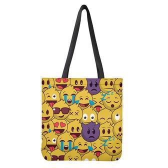 Cute Emoji Pattern Print Tote Bag | Newhawaiianshirts