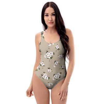 Cute Floral Flower Print One Piece Swimsuite | Newhawaiianshirts DE