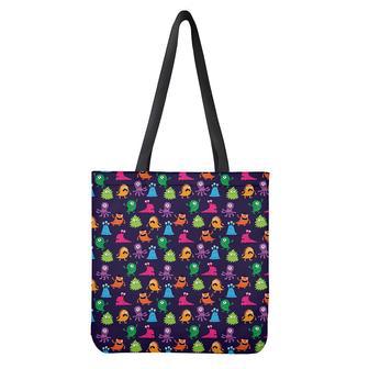 Cute Monster Pattern Print Tote Bag | Newhawaiianshirts DE