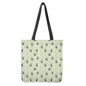 Cute Panda And Bamboo Pattern Print Tote Bag | Newhawaiianshirts CA