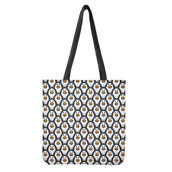 Cute Penguin Face Pattern Print Tote Bag | Newhawaiianshirts DE