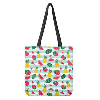 Cute Pineapple Watermelon Pattern Print Tote Bag | Newhawaiianshirts