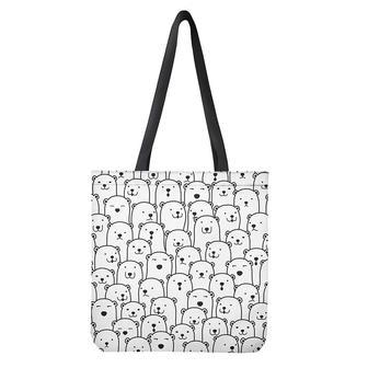 Cute Polar Bear Pattern Print Tote Bag | Newhawaiianshirts AU