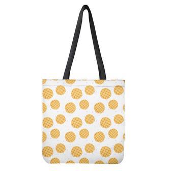 Cute Waffle Pattern Print Tote Bag | Newhawaiianshirts DE