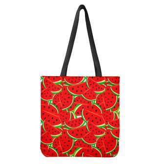 Cute Watermelon Pieces Pattern Print Tote Bag | Newhawaiianshirts