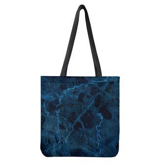 Dark Blue Marble Print Tote Bag | Newhawaiianshirts CA