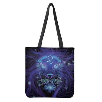 Dark Leo Zodiac Sign Print Tote Bag | Newhawaiianshirts CA