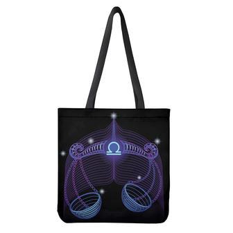 Dark Libra Zodiac Sign Print Tote Bag | Newhawaiianshirts UK