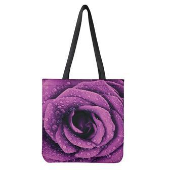 Dark Purple Rose Print Tote Bag | Newhawaiianshirts AU