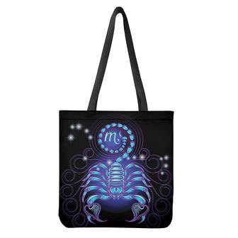 Dark Scorpio Zodiac Sign Print Tote Bag | Newhawaiianshirts