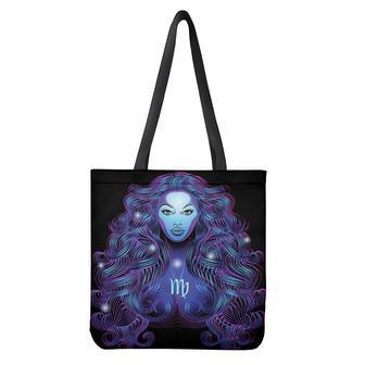 Dark Virgo Zodiac Sign Print Tote Bag | Newhawaiianshirts CA