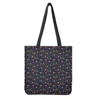 Day Of The Dead Calavera Cat Print Tote Bag | Newhawaiianshirts