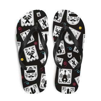 Day Of The Dead Party Flip-Flops | Newhawaiianshirts DE