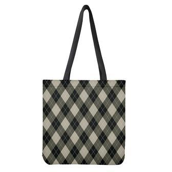 Diamond Shapes Argyle Pattern Print Tote Bag | Newhawaiianshirts