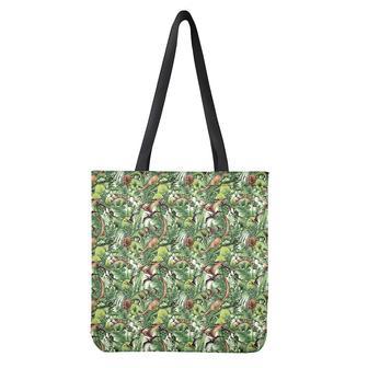 Dinosaur And Prehistoric Plants Print Tote Bag | Newhawaiianshirts