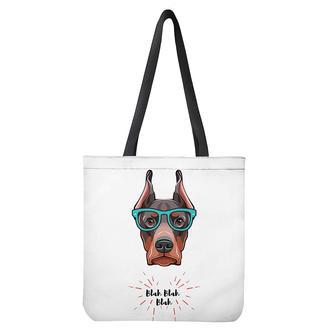 Dobermann With Glasses Print Tote Bag | Newhawaiianshirts UK