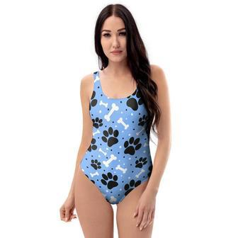 Dog Bone Paw One Piece Swimsuite | Newhawaiianshirts UK