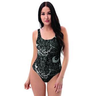 Dolphin Gothic Witch One Piece Swimsuite | Newhawaiianshirts CA